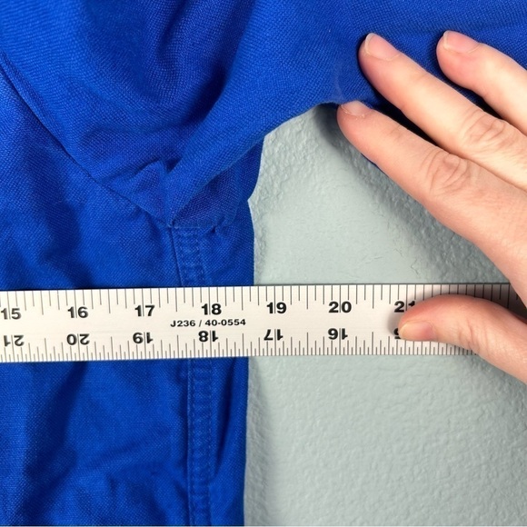 Banana Republic Voltage Blue Cropped French Linen and Cotton Jacket Size S - Picture 4 of 8